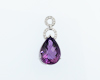 Amethyst and diamond pendant