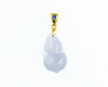 Jadeite (type-A) carving and blue sapphire pendant Jadeite (type-A) carving and blue sapphire pendant