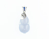Jadeite (type-A) carving and blue sapphire pendant Jadeite (type-A) carving and blue sapphire pendant