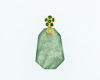 Jadeite (type-A) carving and garnet pendant Jadeite (type-A) carving and garnet pendant