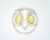 Chrysoberyl cat's eye and diamond pendant