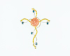 Coral carving and diamond pendant Coral carving and diamond pendant