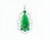 Jadeite (type-A) and diamond pendant Jadeite (type-A) and diamond pendant
