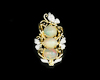 Opal and diamond pendant