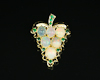 Opal and tsavorite garnet pendant