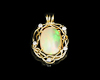 Opal and diamond pendant