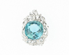 Aquamarine and diamond pendant