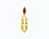 Citrine and ruby pendant