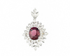 Garnet and diamond pendant Garnet and diamond pendant