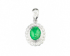 Jadeite (type-A) and diamond pendant Jadeite (type-A) and diamond pendant