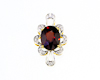 Garnet and diamond pendant