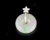 Jadeite (type-A) carving and diamond pendant Jadeite (type-A) carving and diamond pendant
