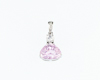 Kunzite, zircon and diamond pendant