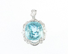 Aquamarine and diamond pendant Aquamarine and diamond pendant