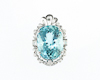 Aquamarine and diamond pendant