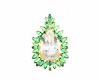 Kunzite, tsavorite garnet and emerald pendant