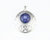 Blue star sapphire and diamond pendant