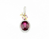 Rubellite and diamond pendant Rubellite and diamond pendant