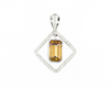 Zircon and diamond pendant