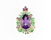 Amethyst and mixed gem stones pendant Amethyst and mixed gem stones pendant