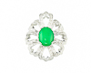 Jadeite (type-A) and diamond pendant