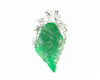 Jadeite (type-A) carving and diamond pendant Jadeite (type-A) carving and diamond pendant