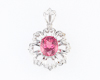 Rubellite and diamond pendant Rubellite and diamond pendant