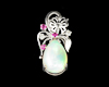 Opal, ruby and diamond pendant Opal, ruby and diamond pendant