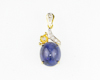 Blue sapphire and diamond pendant