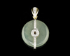 Jadeite (type-A) carving and diamond pendant Jadeite (type-A) carving and diamond pendant