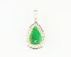 Jadeite (type-A) and diamond pendant Jadeite (type-A) and diamond pendant