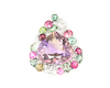 Ametrine, tourmaline and diamond pendant