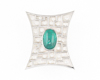 Emerald and cubic zirconia pendant