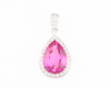 Crystal and cubic zirconia pendant