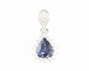 Blue sapphire and diamond pendant