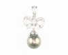 South sea pearl and diamond pendant