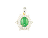 Jadeite (type-A) and diamond pendant