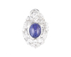 Blue sapphire and diamond pendant