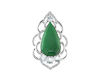 Jadeite (type-A), sapphire and diamond pendant