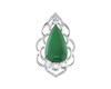 Jadeite (type-A), sapphire and diamond pendant Jadeite (type-A), sapphire and diamond pendant