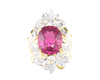 Rubellite and diamond pendant Rubellite and diamond pendant