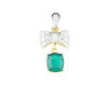 Emerald and diamond pendant