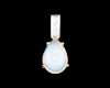 Opal and diamond pendant