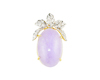 Jadeite (type-A) carving and diamond pendant Jadeite (type-A) carving and diamond pendant