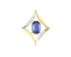 Kyanite and diamond pendant Kyanite and diamond pendant