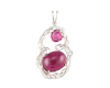 Rubellite, ruby carving and diamond pendant Rubellite, ruby carving and diamond pendant