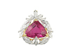Rubellite and diamond pendant Rubellite and diamond pendant