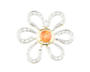 Mandarin spessartite garnet and diamond pendant Mandarin spessartite garnet and diamond pendant