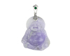 Jadeite (type-A) carving and garnet pendant Jadeite (type-A) carving and garnet pendant