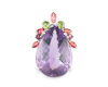 Amethyst and mixed gem stones pendant